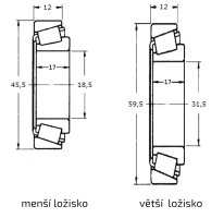 Ložiská kužeľ. súprava pre AL-KO 2050 (67048+11949+simering) (1)