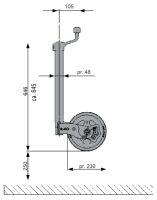Koliesko oporné AL-KO Premium 230x80 300/180 kg s ukazovateľom záťaže (3)