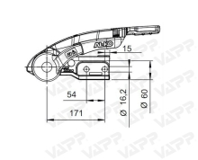 Stabilizátor AL-KO AKS 3504 s integrovaným zámkom a safety ball, vŕtanie 16,2 mm (4)