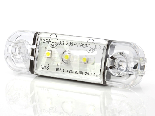 Svietidlo obrysové LED WAS W97.1, 12-24V, ploché