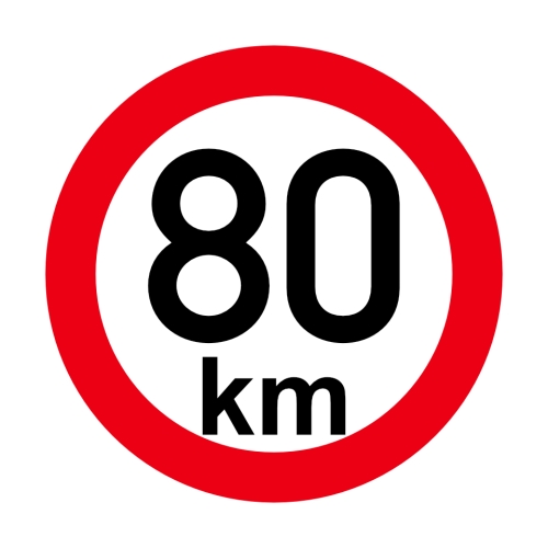 Obmedzenie rýchlosti 30 km retroreflexné pr. 150 mm (na prívesy)