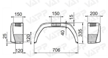 Blatník plast 13"/200 mm AL-KO BKS EA 200 čierny (2)
