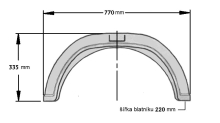 Blatník plast 14''/220 mm AL-KO COMPACT čierny (1)