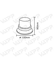 Magnetický LED maják BO, oranžový, krútený kábel, IP 56, 12/24 V (5)