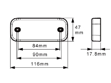 Predné obrysové LED svetlo Lucidity BONE 26279, 12-24V, s odrazkou, QS150 (3)