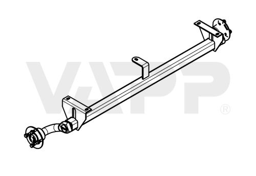 Náprava KNOTT VG 7 (750 kg) b=1125 mm, c=1615 mm, pätky 125 mm, 100x4