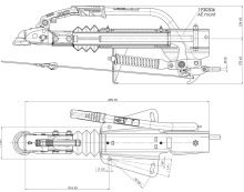 Nájazdová brzda AL-KO 161S PLUS 950-1600 kg (univerz. montáž) s AK161 (1)