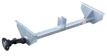 Náprava KNOTT VG 7 (750 kg) b=1056 mm, c=1404 mm, 100x4, pätky 159, str. opora, Sacher