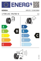 Pneumatika 175 R14C 99/98N (775 kg) Mastertrail KR101 Kenda (1)