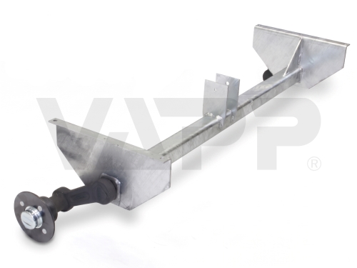 Náprava KNOTT VG 7 (750 kg) b=1460 mm, c=1784 mm, 100x4, pätky 159, str. opora, Sacher