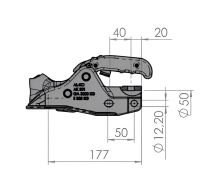 Ťažná spojka AL-KO Profi AK 301, 3000 kg, 50 mm, bez prísl. (3)