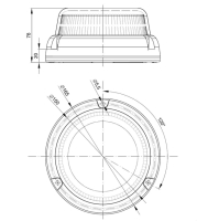Magnetický LED maják Fristom FT-100 LED MAG, oranžový, nízky, kábel 7,8 m (2)