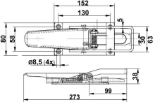 Uzáver bočníc - pracka KNOTT 275 mm (3)