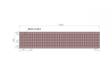 Dierovaný plech 2500 x 500/hr. 3 mm KB (85x60), oceľ