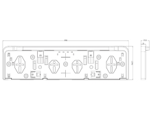 Podložka pod registračnú značku s osvetlením LED Fristom FT-264, kábel QS75 (3)