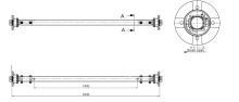 Náprava VAPP NB75 (750 kg) a=1400 mm, c=1830 mm, 100x4 (1)
