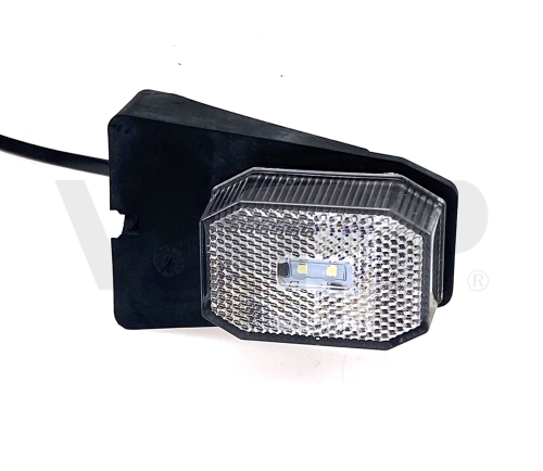 Predné obrysové LED svetlo Aspöck Flexipoint, 12V, s odrazkou, na držiaku, kábel QS75