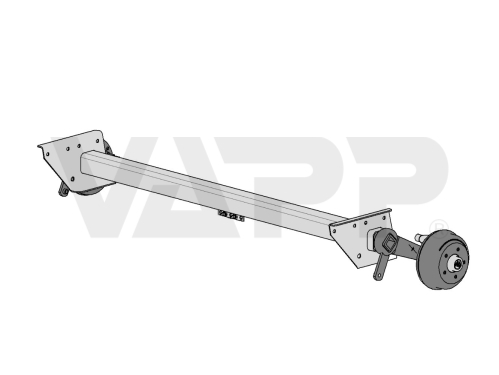 Náprava AL-KO CB 1355 (1350 kg), a = 1550 mm, c = 2050 mm (náhrada BPW pre Adria)