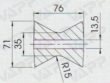 Rolňa PROFI kýlová STOLTZ pr. 71x76 mm/pr. 13,5 mm, RP-33 (1)