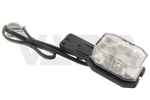 Doplnkové obrysové LED svetlo Aspöck Flexipoint 12-24V s odrazkou, na držiaku, QS75, ľa