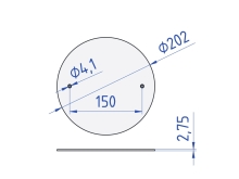 VAPP DP-200 podložka pod samolepku obmedzenie rýchlosti pr. 200 mm (1)