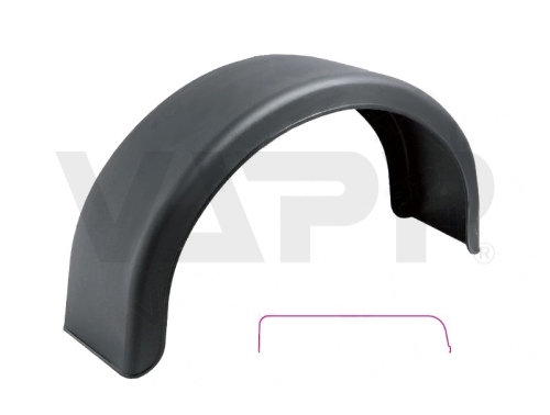 Blatník plast 13''/200 mm DOMAR čierny oblý