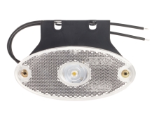 Predné obrysové LED svetlo WAS W64, 12-24V, eliptické na držiaku Predné obrysové LED svetlo WAS W64, 12-24V, eliptické na držiaku