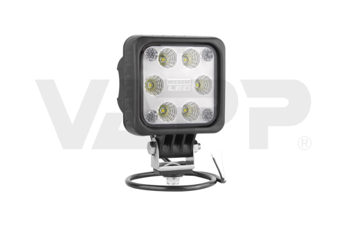 Pracovné svietidlo Wesem LED1F, 100x100 mm, LED, 12-24V, 1500 Im, s káblom 0,5 m