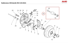 Čap náboja AL-KO kolies. jednotky 2051, priemer. čapu 39 mm 0°15' Delta (ETI 811942) (1)
