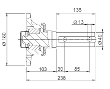 Kolesová jednotka AL-KO nebrzdená na nápravy STARR LS 1500 kg, 112x5/1 ks (2)