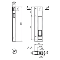Uzáver bočníc SAFEGRIP 300 mm, "U" profil pravý pre prívesy ETV (1)