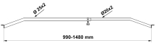 Priečka pod plachtu KNOTT nastaviteľná 990-1480 mm pozink (3)