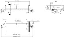 Náprava AL-KO UBR 700-5 (750 kg) a=1092 mm, c=1430 mm, 100x4, pätky 176, Pongratz (1)