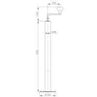 Oporná noha WW ST 48-120 (600 mm s výsuvom 220 mm) 150kg (1)