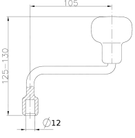 Kľučka oporného kolieska WW ST48 (1)