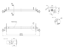 Náprava AL-KO UBR 700-5 (750 kg) a=1390 mm, c=1755 mm, 100x4, pätky 115, úchyty oja Náprava AL-KO UBR 700-5 (750 kg) a=1390 mm, c=1755 mm, 100x4, pätky 115, úchyty oja