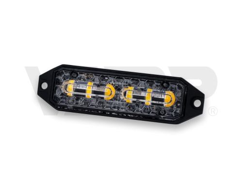 Výstražné zábleskové svietidlo Lucidity 93007, 6x led, oranžové, ploché