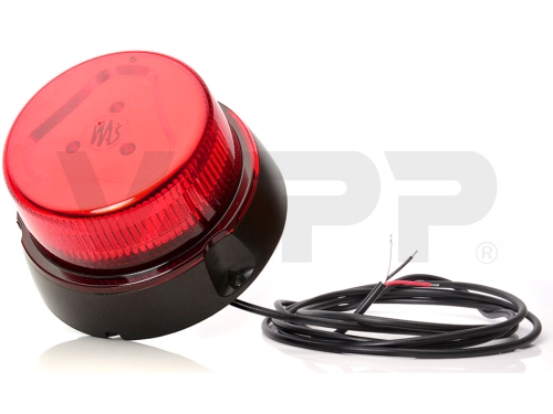 Pevný LED maják WAS, červený, kábel 3 m