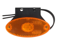 Bočné obrysové LED svetlo WAS W64, 12-24V, eliptické na držiaku Bočné obrysové LED svetlo WAS W64, 12-24V, eliptické na držiaku