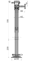 Oporná noha nastaviteľná a sklopná 510/740 mm AL-KO 500 kg (2)