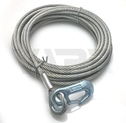Lano k navijáku 7 mm/12,5 m (včetně háku)