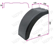 Blatník polený plastový š.220 mm 2 ks DOMAR (1)