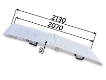 Nájazdová rampa VAPP NRS-420, 2130x900 mm, (400 kg), skladacia (2)