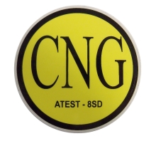 Značenie CNG (ATEST-8SD) - samolepka vonkajšia, priem. 71mm (1)