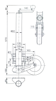 Koliesko oporné automat VK 60-BLH-255 SB 400 kg (2)