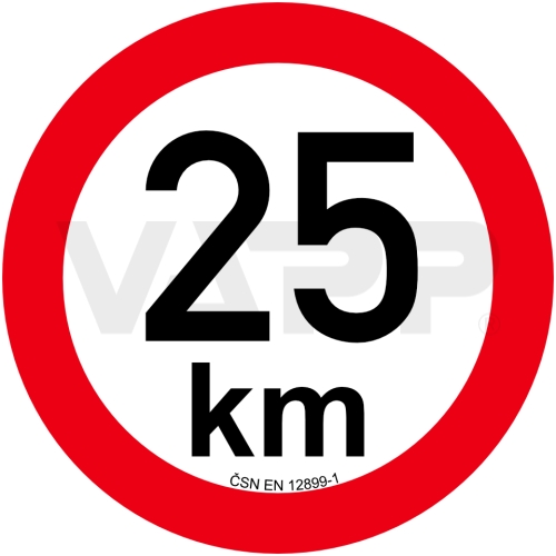 Obmedzenie rýchlosti 20 km retroreflexné pr. 200 mm