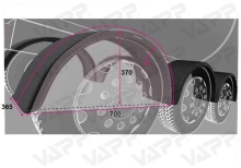 Blatník plast na dvojmontáž š365/v370/d700 mm DOMAR čierny (2)