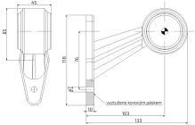 Doplnkové obrysové LED svetlo Fristom FT-009 C, 12 – 36 V, ľavé/pravé 133 mm, QS150 (3)