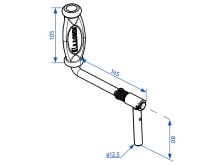 Kľučka oporného kolieska KNOTT TK57 (1)