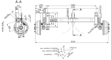 Náprava KNOTT VGB 18 (1800 kg) b=1100 mm, c=1570 mm, 250x40, 112x5 (1)